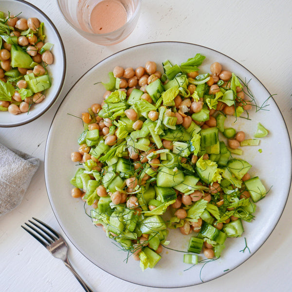 Crunchy and Cooling Chickpea Salad with Fennel, Cucumber and Celery
