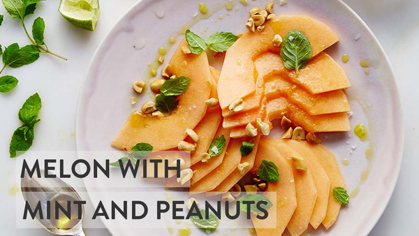 Melon with Mint & Peanuts - Healthy Snacks